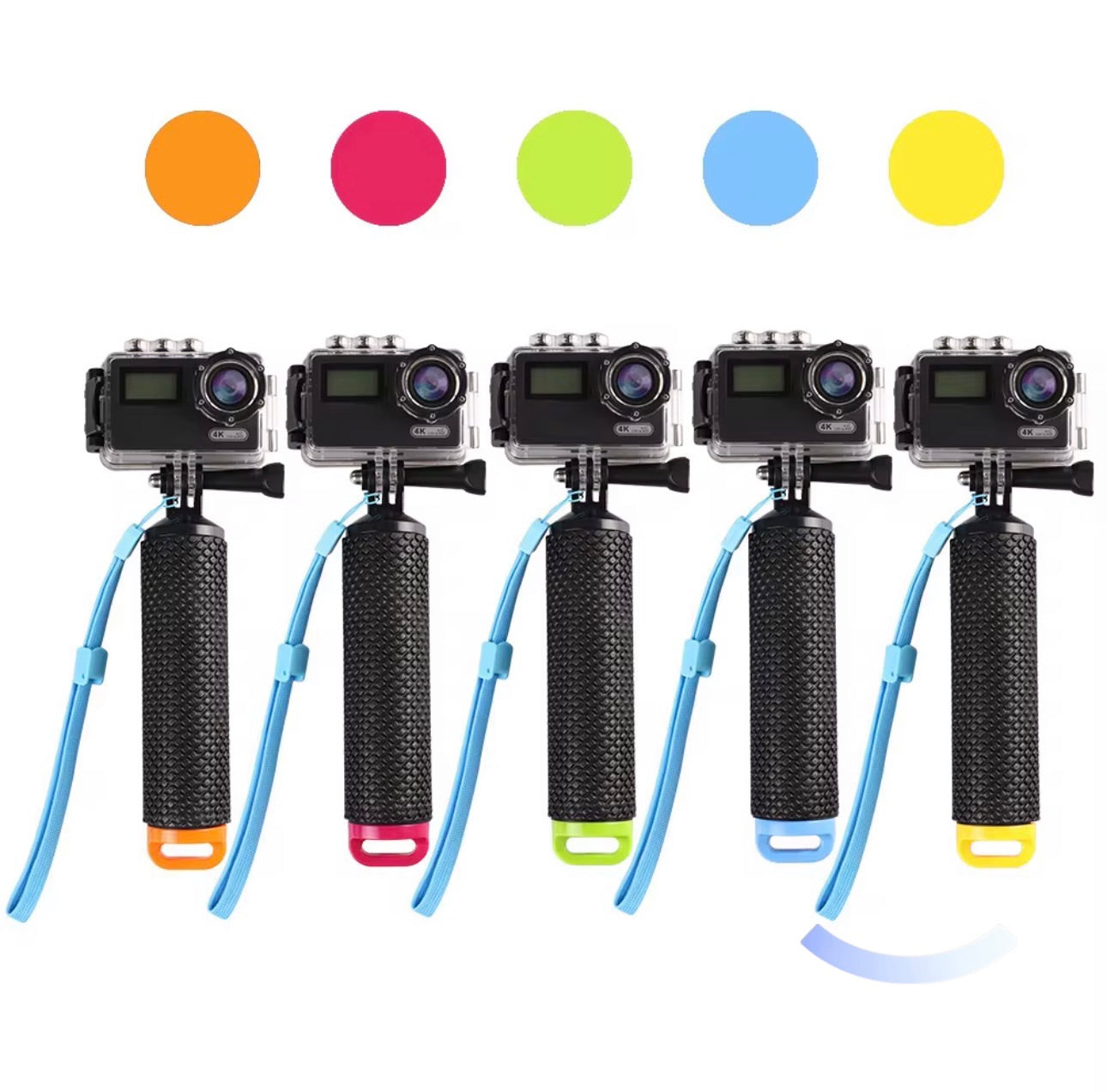 Mango Flotante para Cámara Deportiva | Compatible con GoPro, DJI Osmo, Insta360 y POV 4K