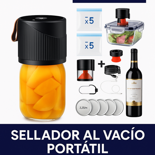 Sellador al Vacío Portátil para Frascos Mason Jar – 60kPa, Recargable por USB | Impulse