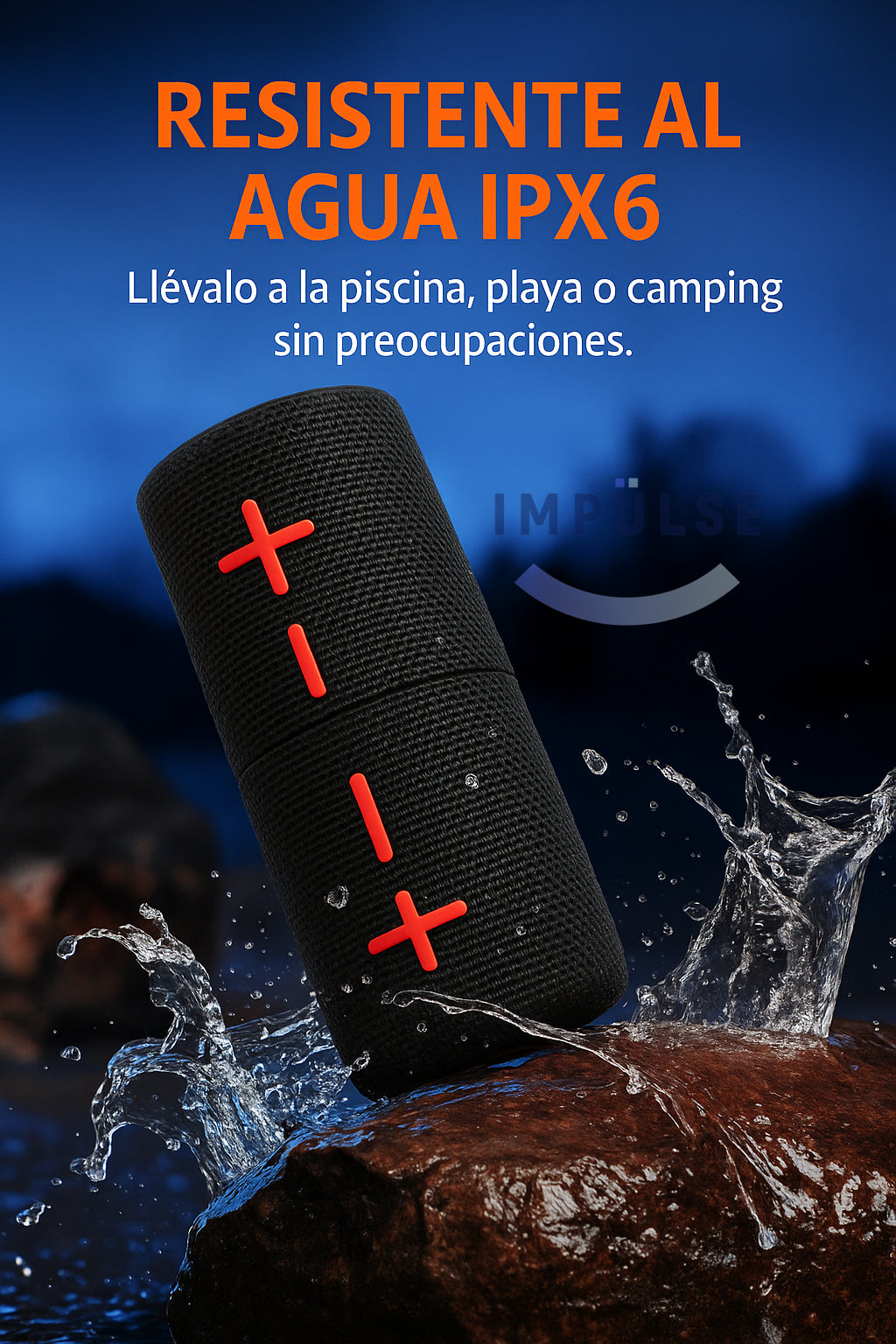 Parlante Portátil Bluetooth Magnético Potente Luces Estéreo