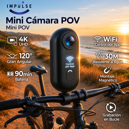 Mini Cámara 4K POV Manos Libres 🎥 | Magnética, Sumergible y con WiFi 🎥🔥