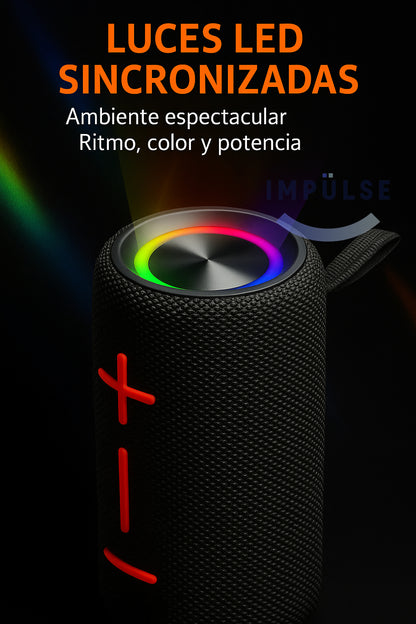 Parlante Portátil Bluetooth Magnético Potente Luces Estéreo