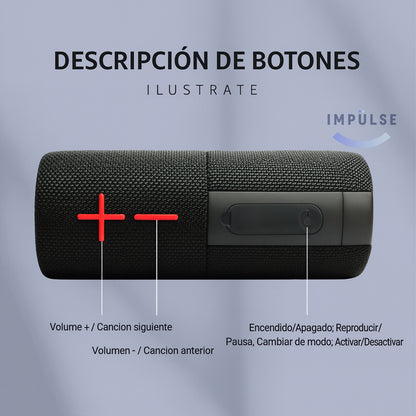 Parlante Portátil Bluetooth Magnético Potente Luces Estéreo