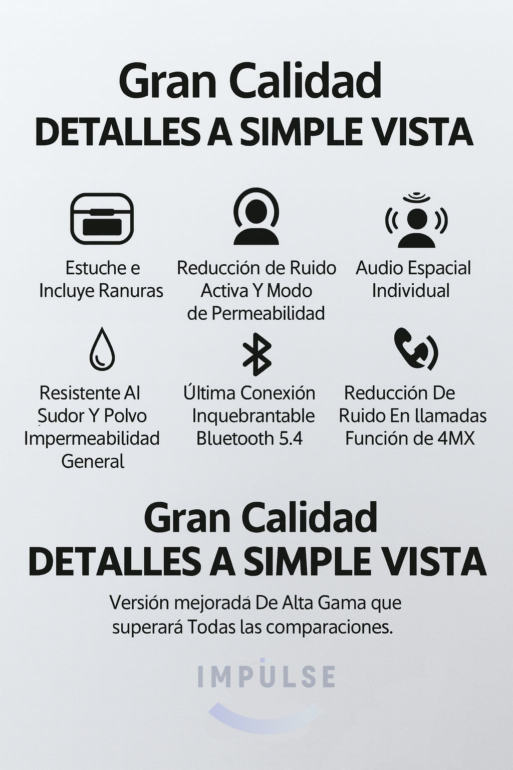 Audífonos Bluetooth A9pro Pantalla Táctil Cancelación Ruido
