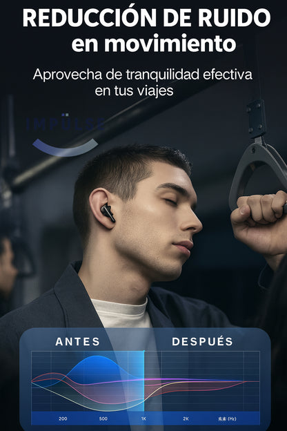 Audífonos Bluetooth A9pro Pantalla Táctil Cancelación Ruido