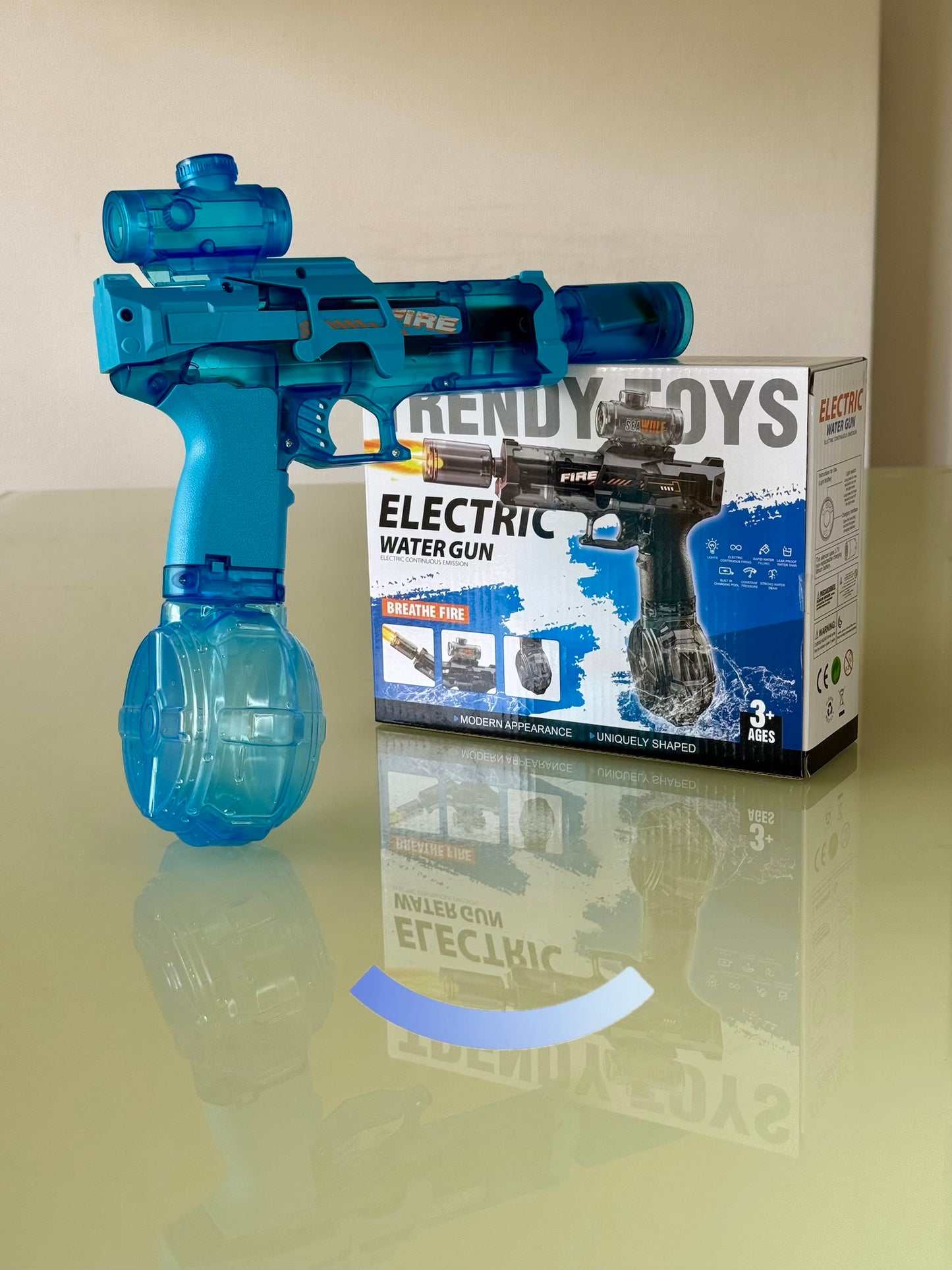 Pistola de Agua Eléctrica con Luces LED – Recargable, Potente y Segura para Niños