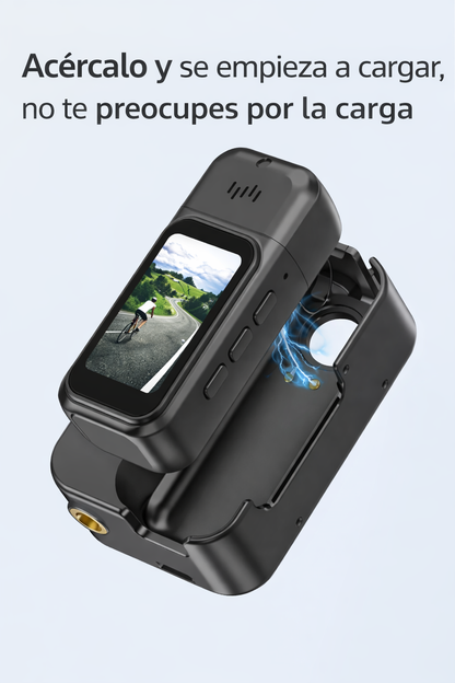 Cargador portátil inteligente negro con pantalla digital y carga rápida automática