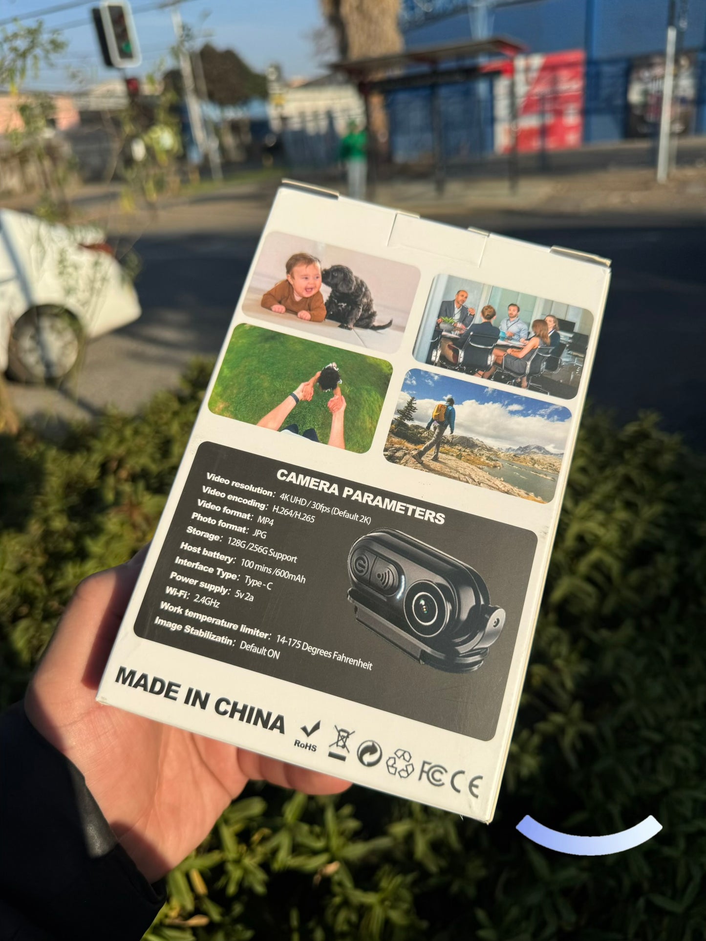 Cámara Mini 4K con Estabilizador EIS, WiFi | IPX6 Impermeable y 5,5 hrs de autonomía.