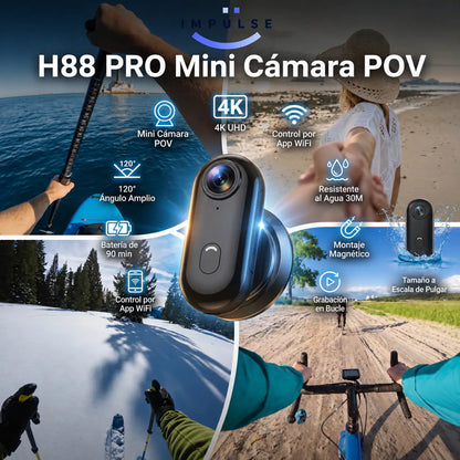 Mini Cámara 4K POV Manos Libres 🎥 | Magnética, Sumergible y con WiFi 🎥🔥
