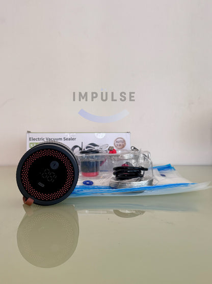 Sellador al Vacío Portátil para Frascos Mason Jar – 60kPa, Recargable por USB | Impulse