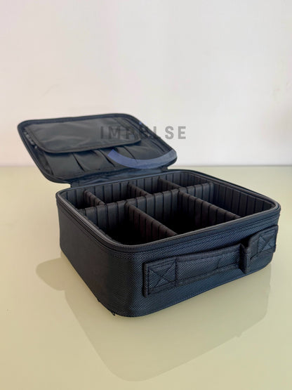 Organizador de Maquillaje Profesional con Divisores Ajustables e Interior Impermeable