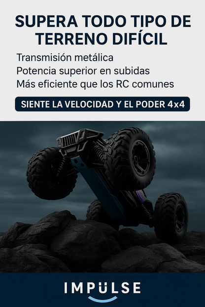 Auto RC Monster Truck 4x4 1/16 | Alta Velocidad 38 km/h | Juguete Todoterreno con Control Remoto y Batería Recargable