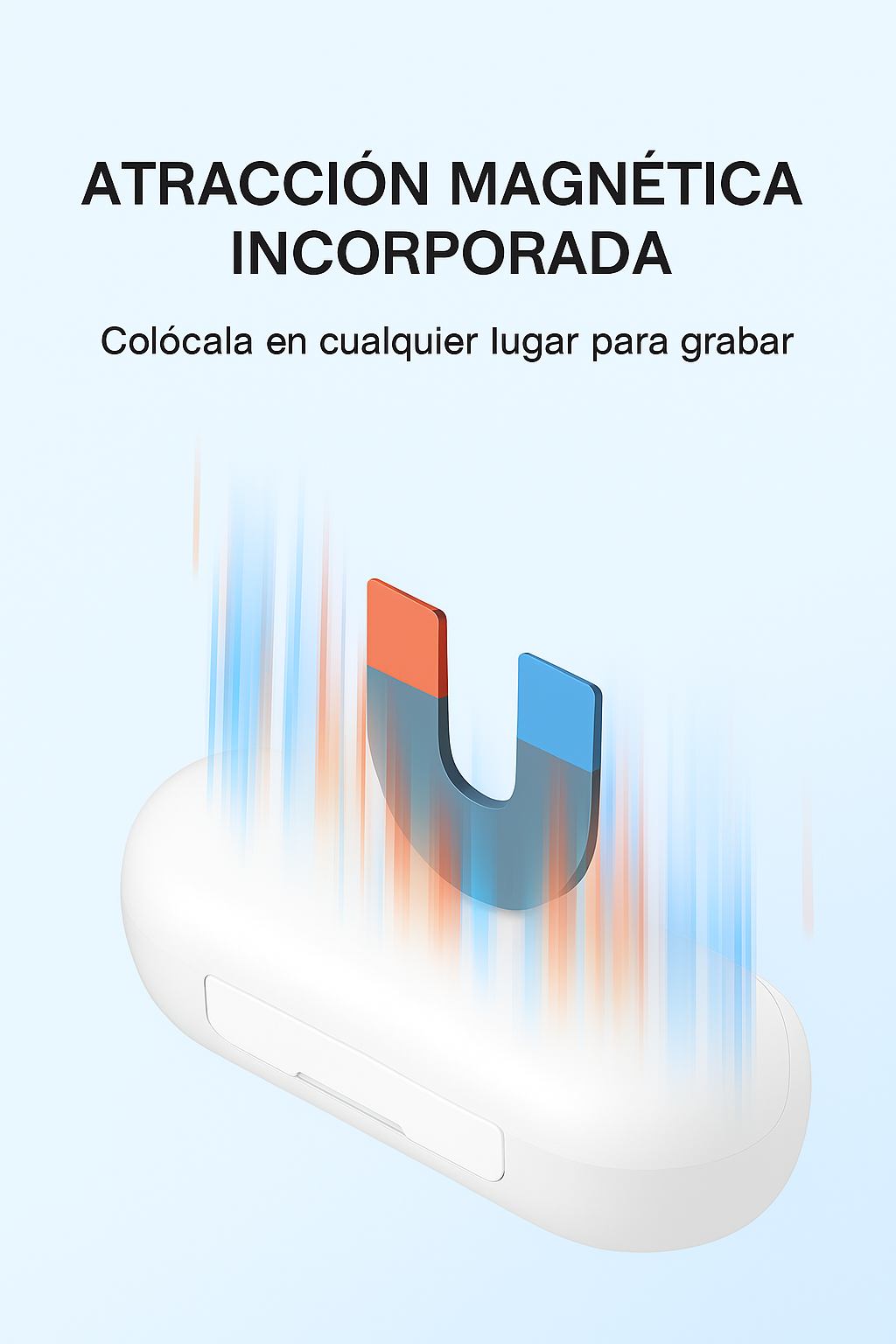 Mini cámara H88 Pro con imán integrado para fijación en superficies metálicas, práctica para grabaciones manos libres.