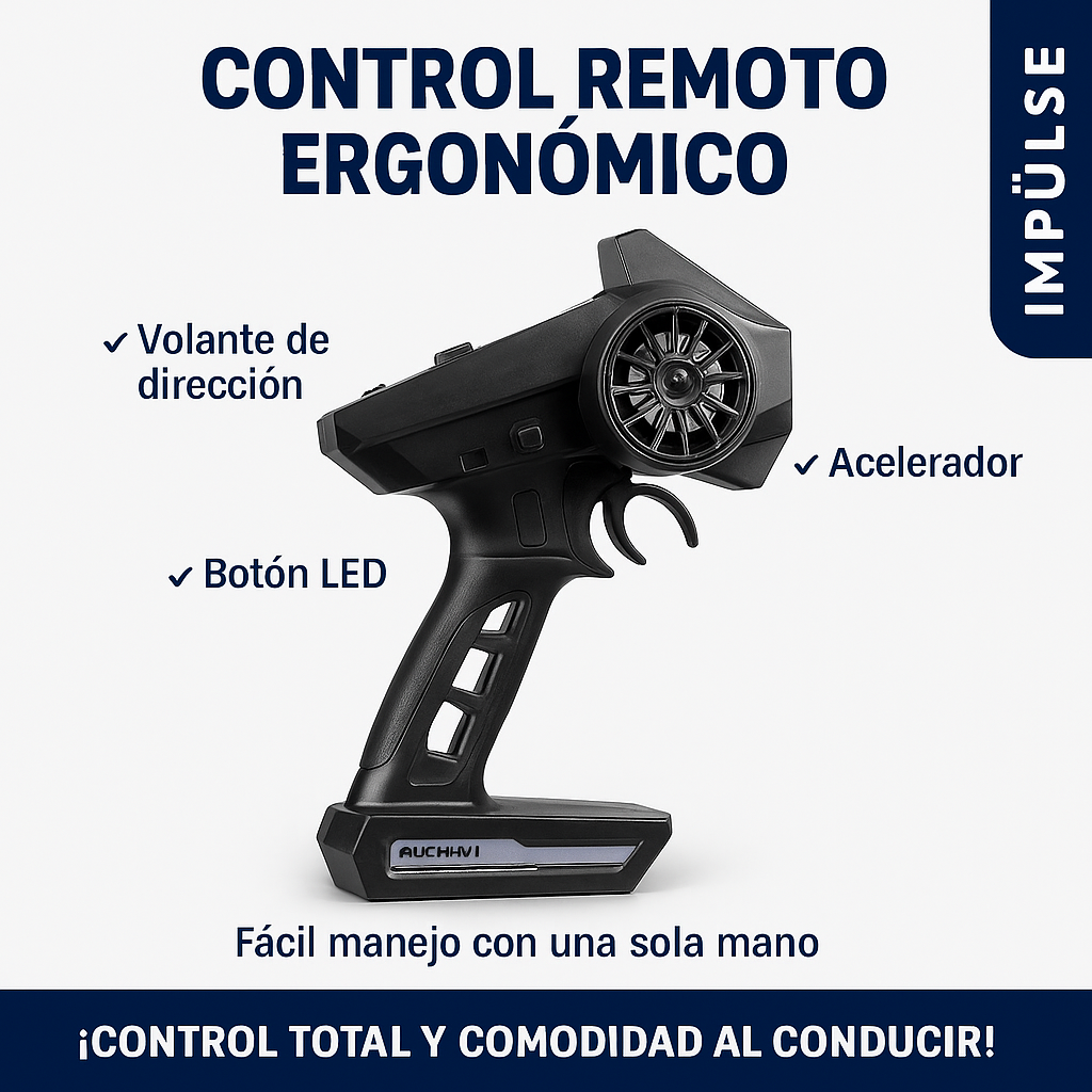 Auto RC Monster Truck 4x4 1/16 | Alta Velocidad 38 km/h | Juguete Todoterreno con Control Remoto y Batería Recargable