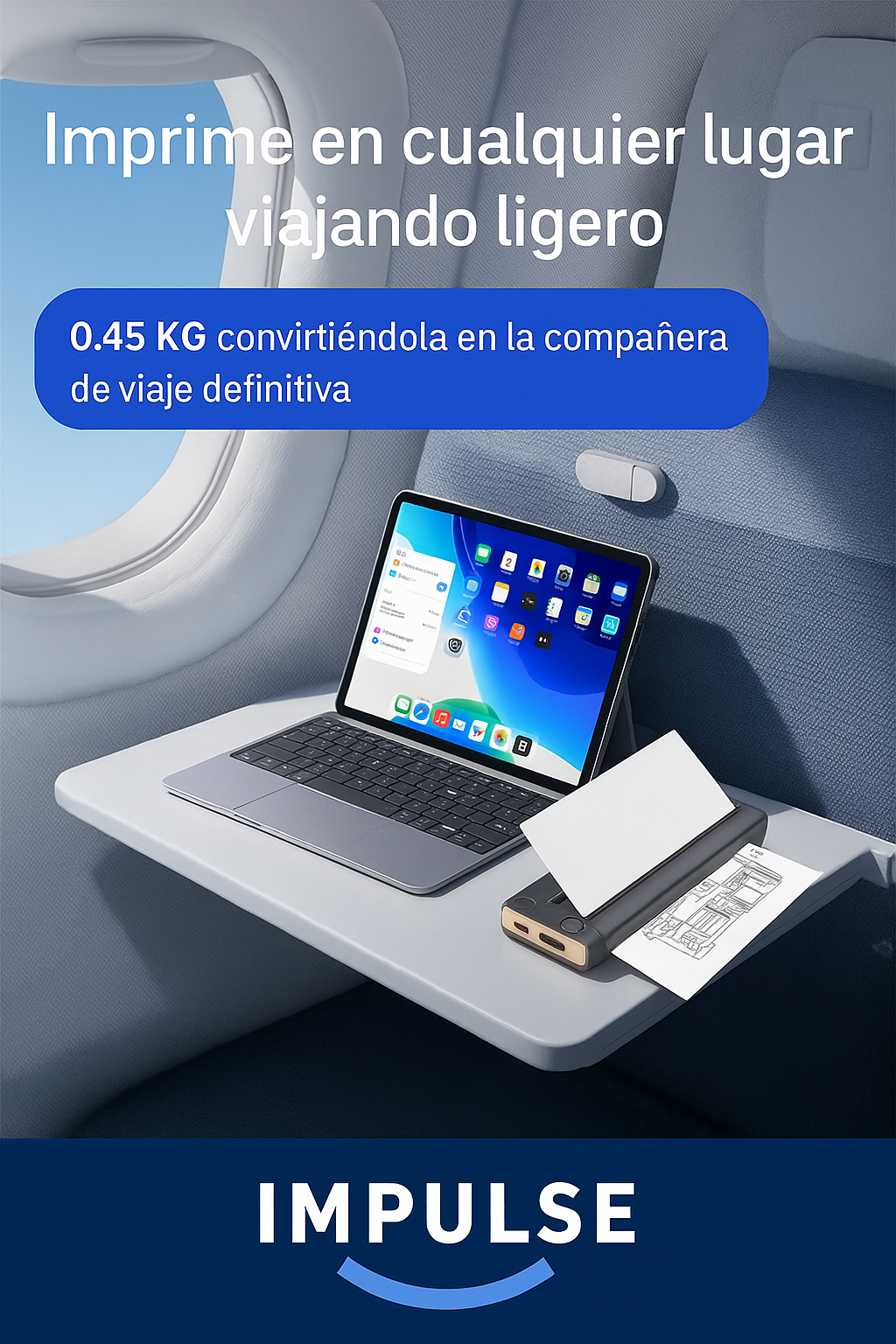 Impresora portátil F81 ideal para viajar - ligera, compacta y fácil de transportar