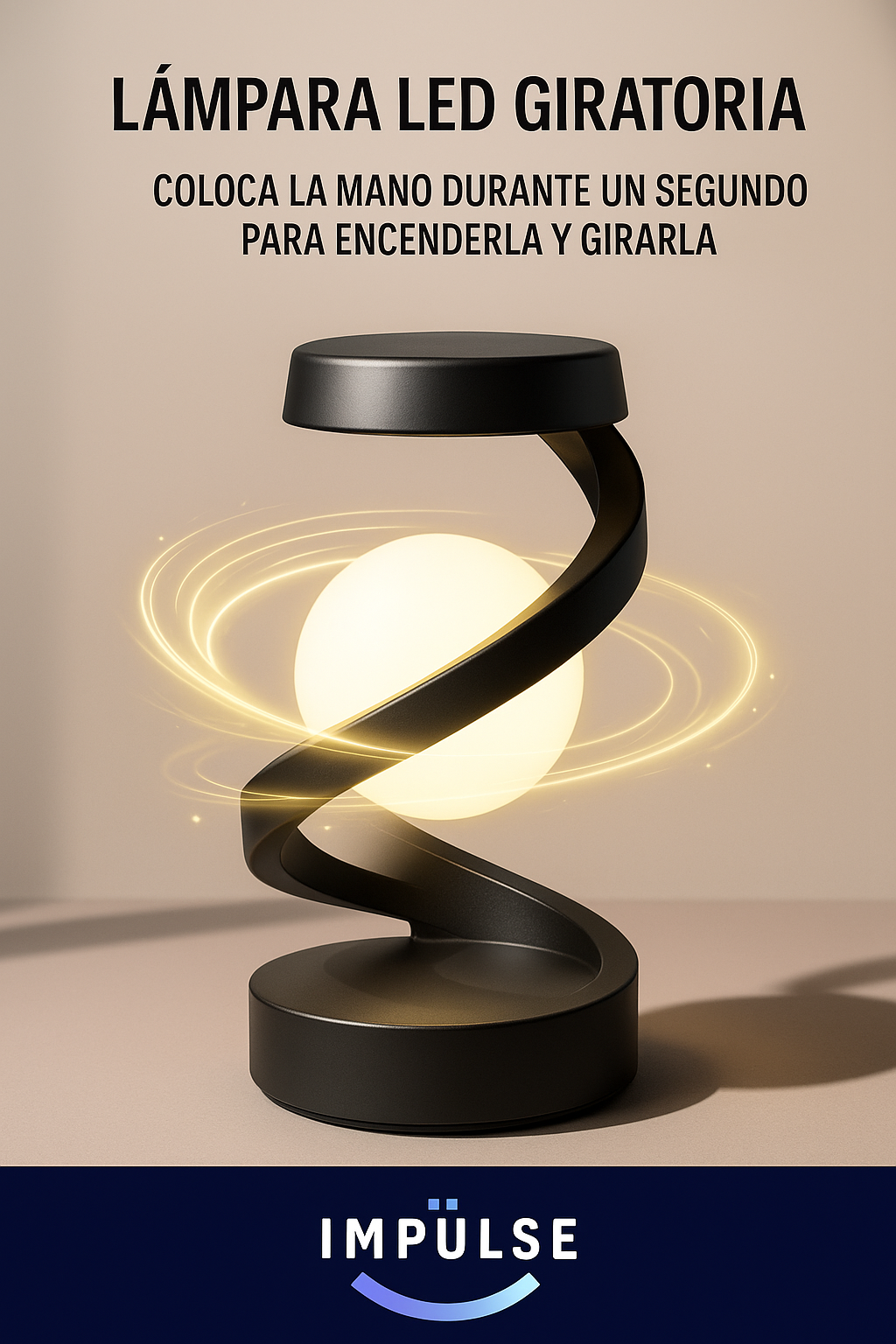 Lámpara LED giratoria activada por movimiento de la mano – Impulse