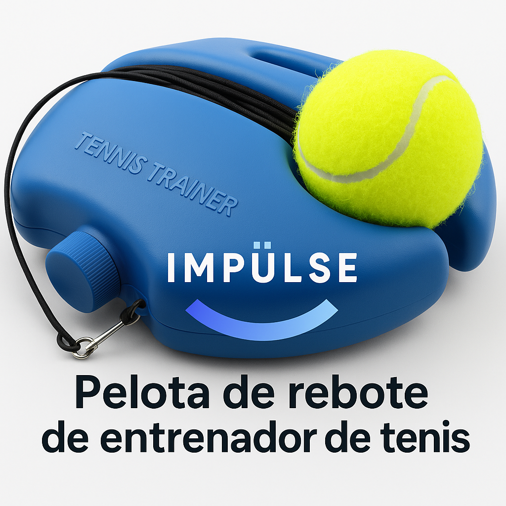 Kit de entrenador de tenis con pelota de rebote y cuerda elástica para práctica de tenis en casa o exteriores - Impulse Market Chile