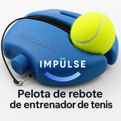 Kit de entrenador de tenis con pelota de rebote y cuerda elástica para práctica de tenis en casa o exteriores - Impulse Market Chile
