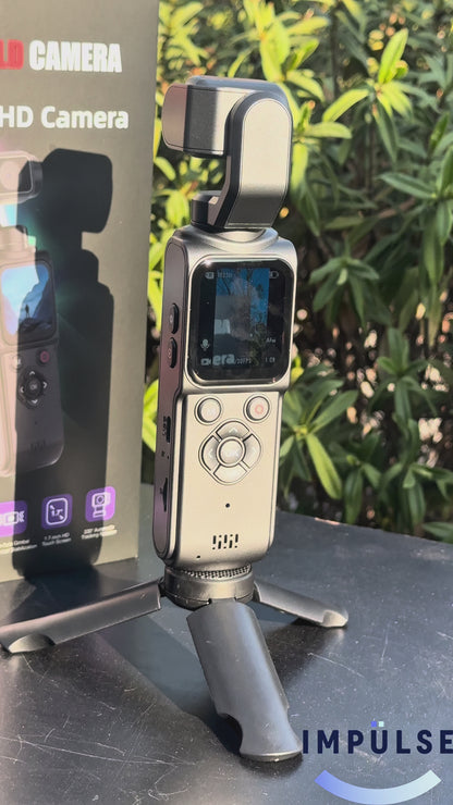 🎥 Cámara Pocket 4K Estabilizada para Vlogs, TikTok y Reels con seguimiento facial y gimbal.