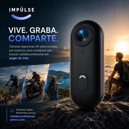 Mini Cámara 4K POV Manos Libres 🎥 | Magnética, Sumergible y con WiFi 🎥🔥